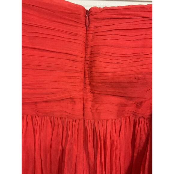 J Crew Arabelle Silk Chiffon Strapless Mini Dress 14 Coral Bridesmaid Formal NWT - Picture 4 of 9